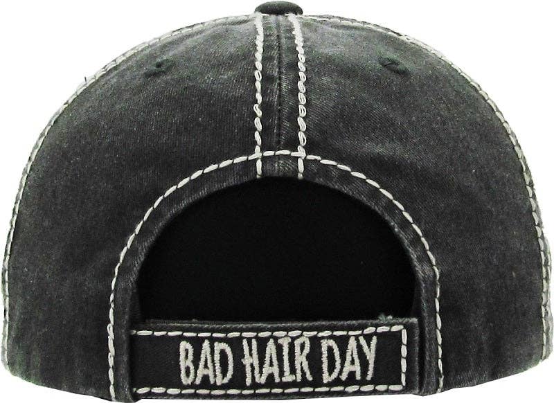 BAD HAIR DAY Distressed Cotton Cap