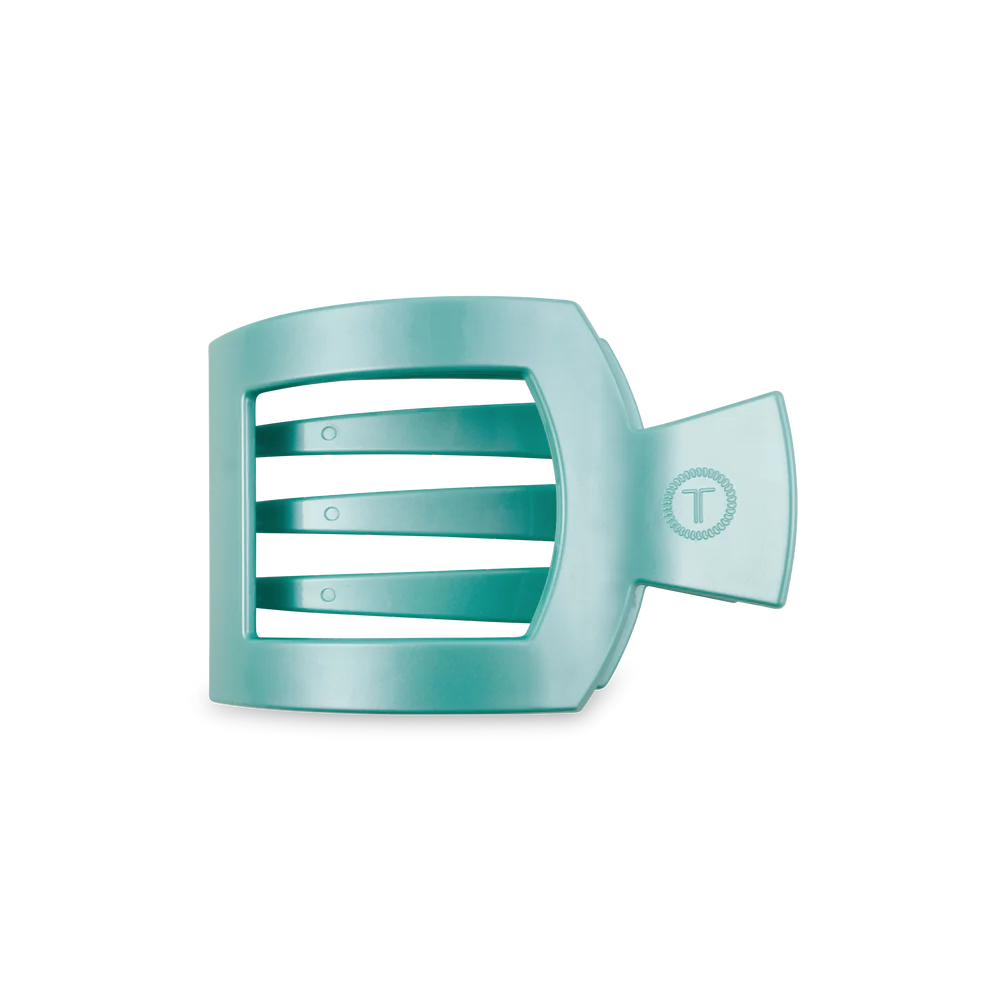Totally Turquoise Flat Square Hair Clip