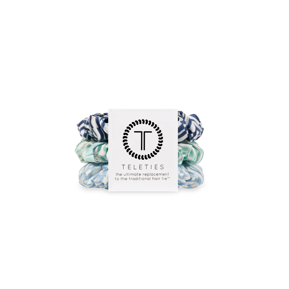 Totally Turquoise Silk Scrunchies