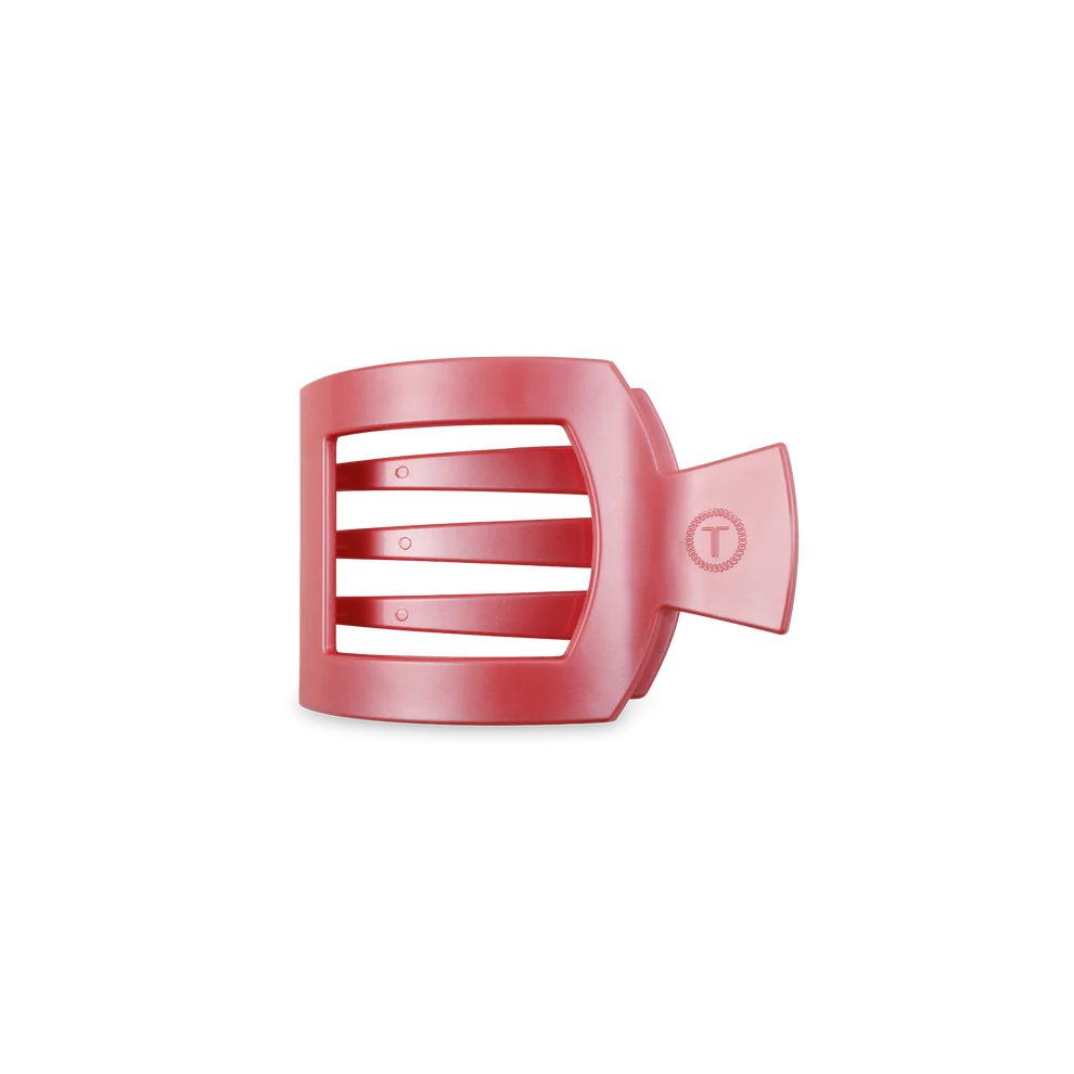 Calming Coral Flat Square Hair Clip