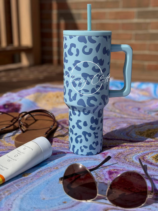 Aqua Leopard Tumbler
