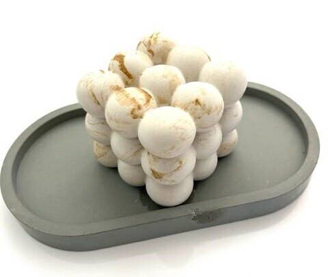 Oval Cement Tray |Concrete Tray| Oval Tray| Decorative Tray