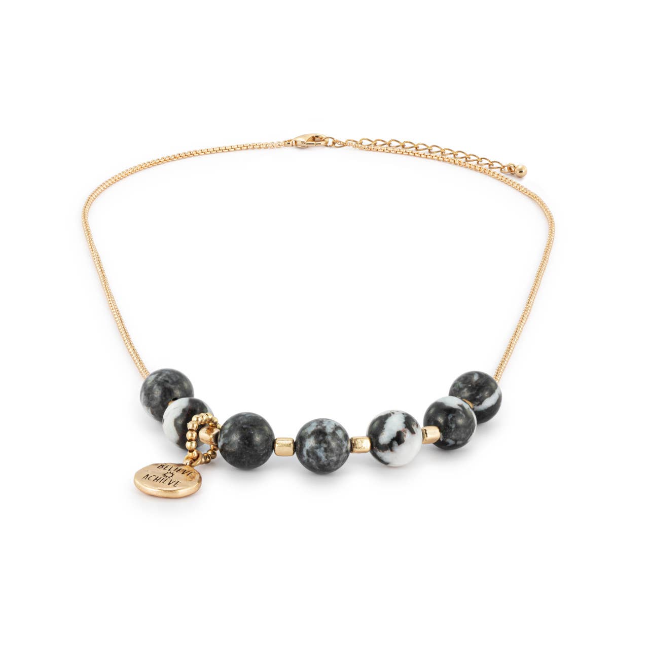 7 Days Tracker Necklace - Black and Gold