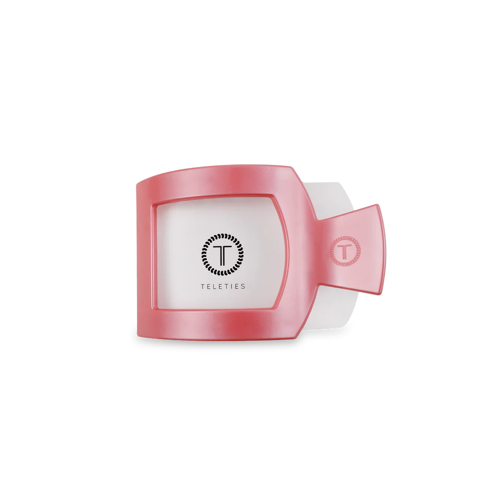 Calming Coral Flat Square Hair Clip
