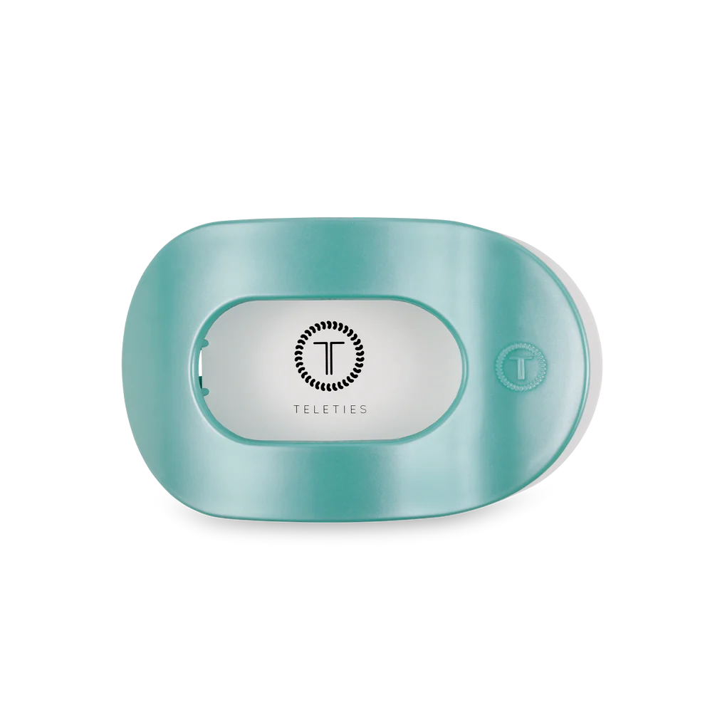 Totally Turquoise Flat Round Hair Clip
