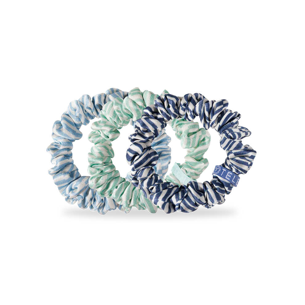 Totally Turquoise Silk Scrunchies