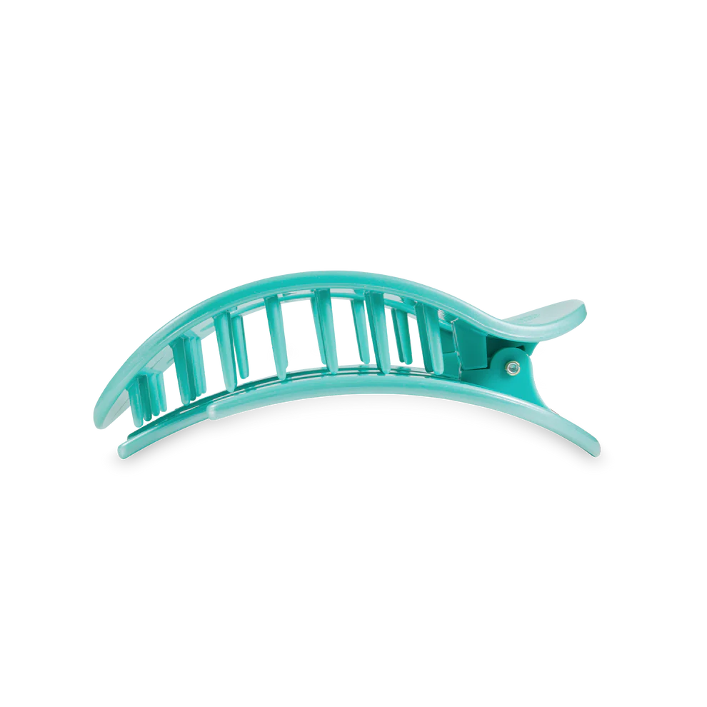 Totally Turquoise Flat Round Hair Clip