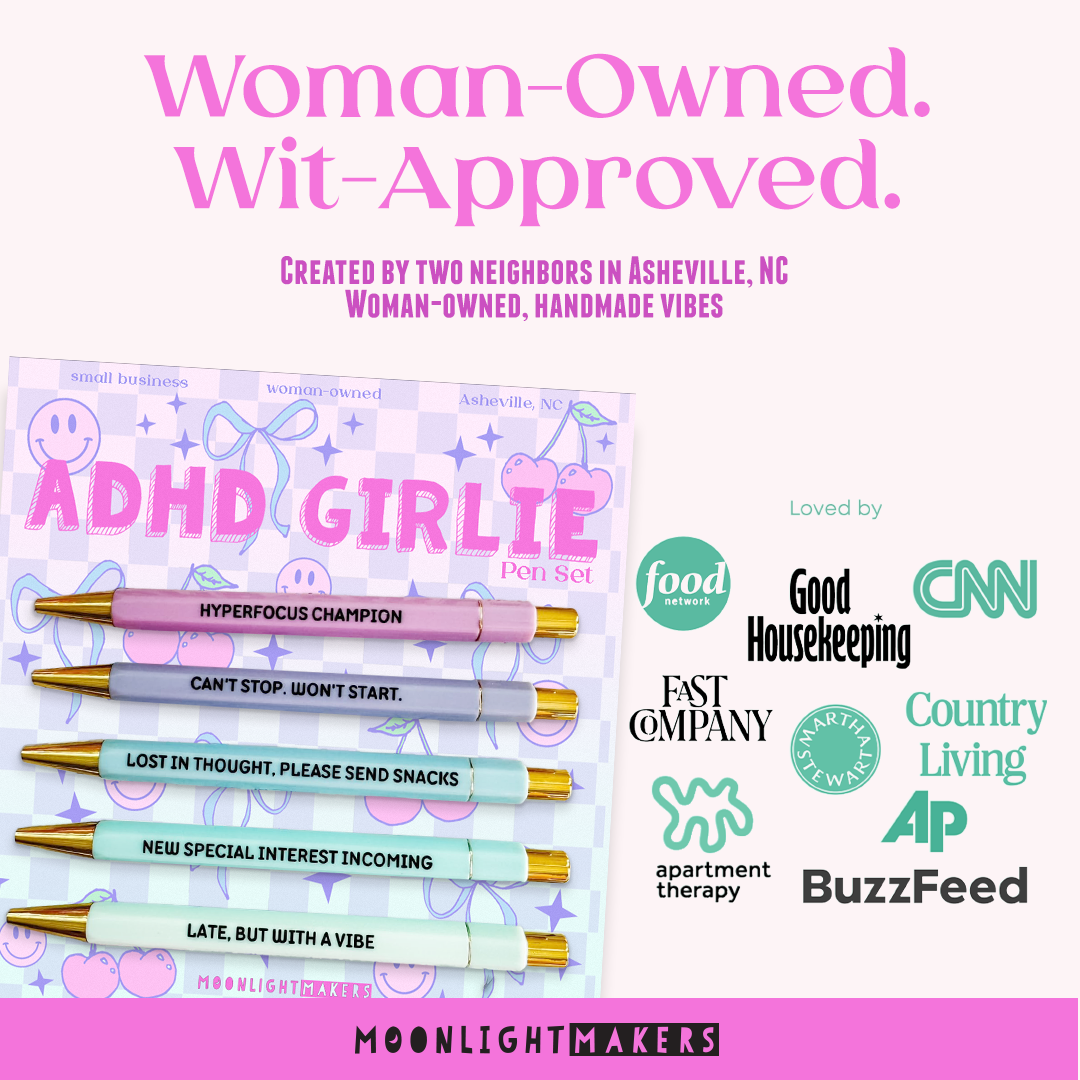 ADHD Girlie - Pen Set - Funny Gift, Neurodivergent