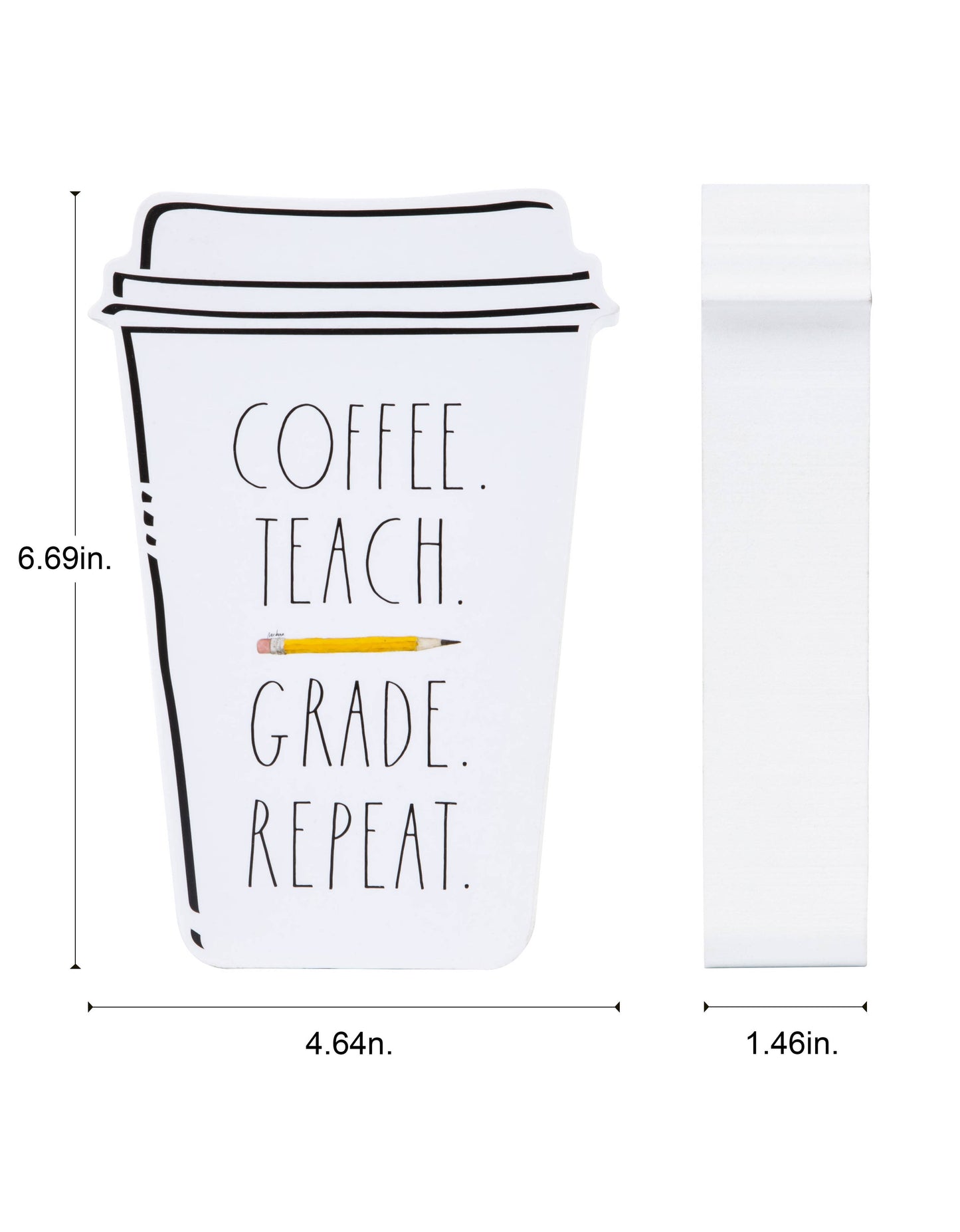 Rae Dunn "Coffee, Teach, Grade, Repeat" Coffee Desk Decor