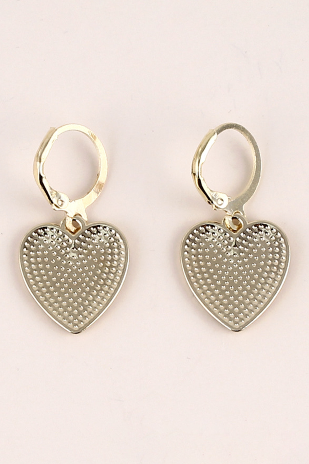 Black Checkered Heart Dangle Earrings