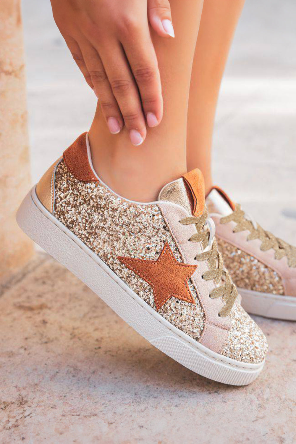 Gold Star Leopard Shoes