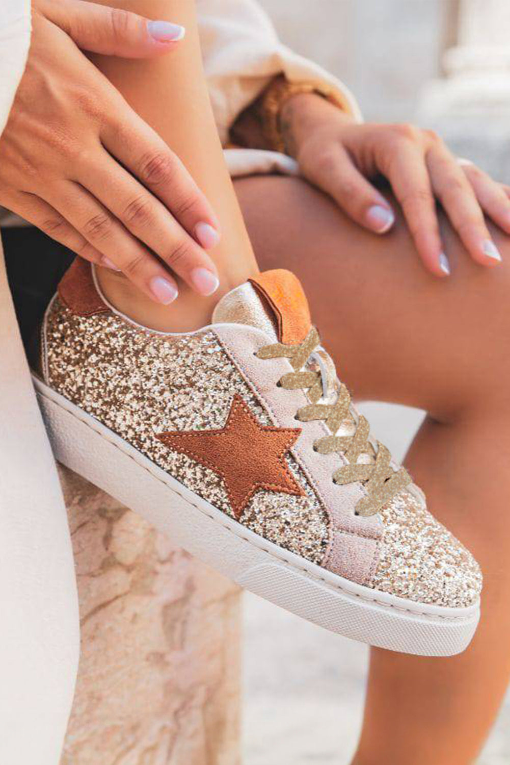 Gold Star Leopard Shoes