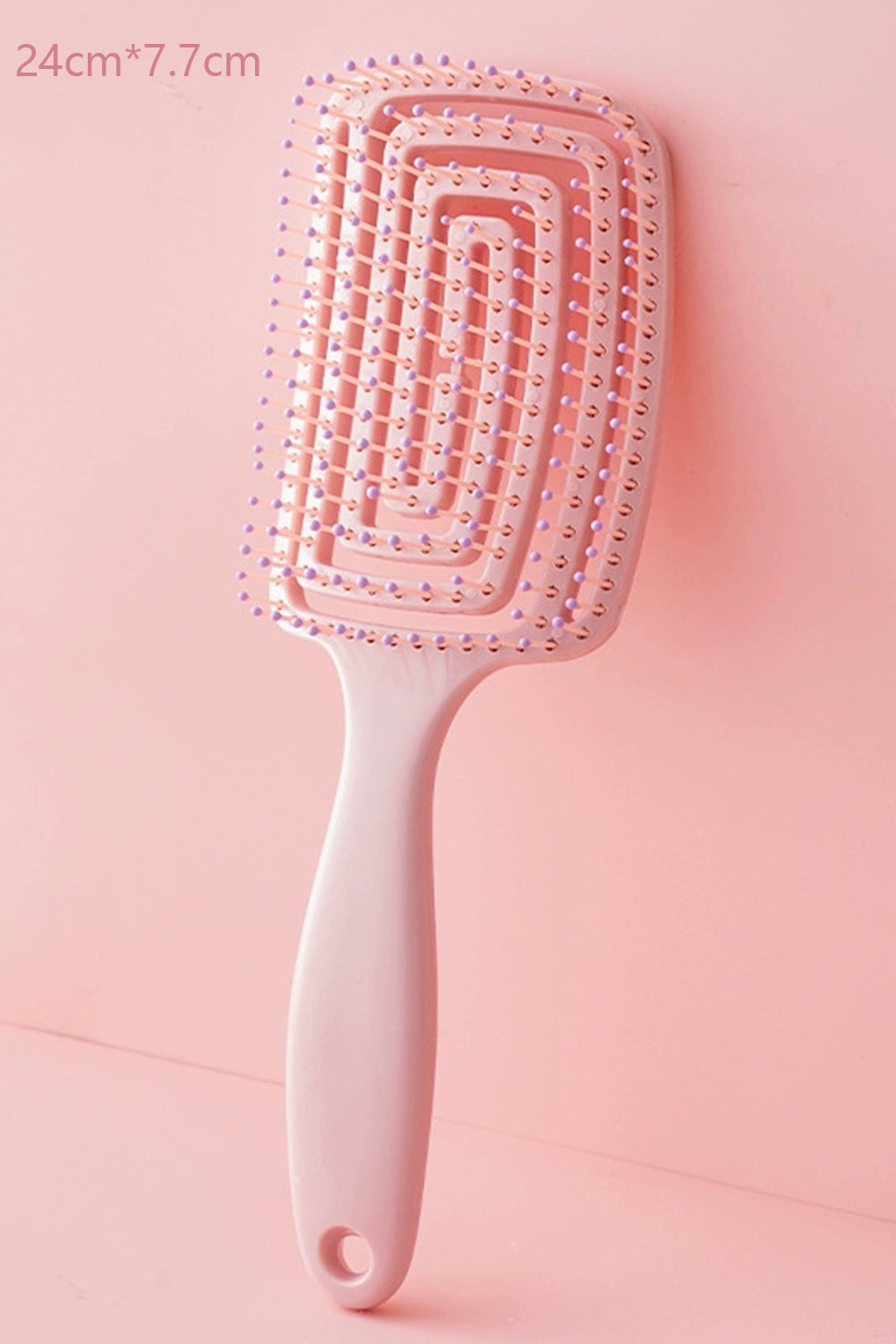 Gossamer Pink Detangling Hollowed Out Hair Brush