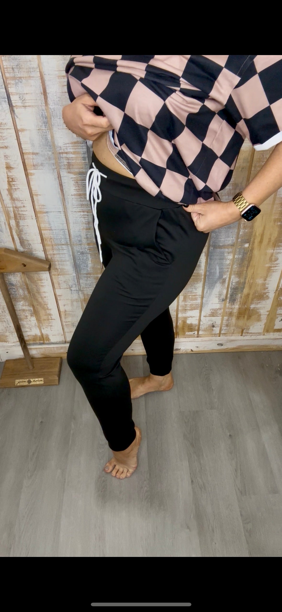 Comfy Black Drawstring Pants