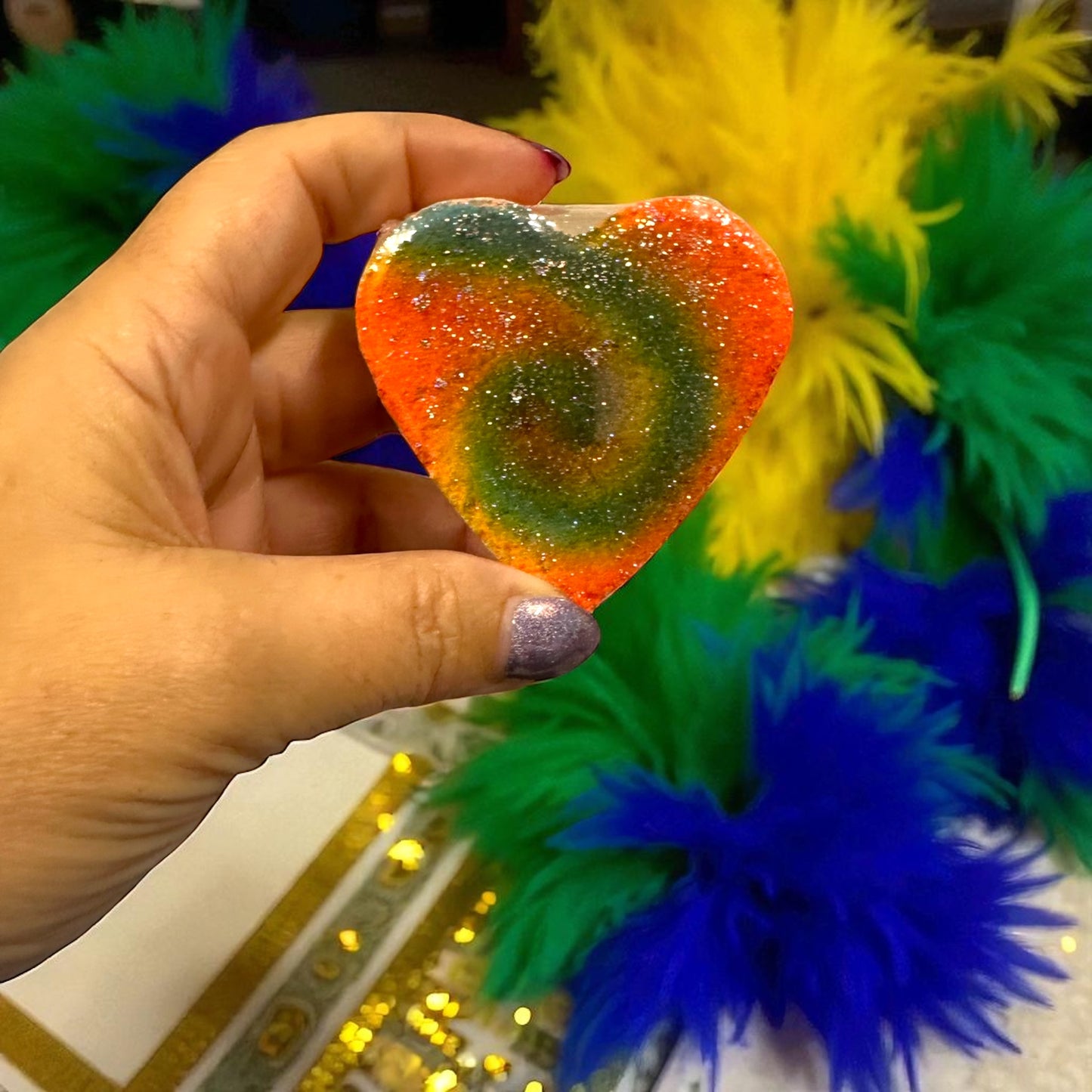 Doodlations Tie-Dye Heart Bath Bombs