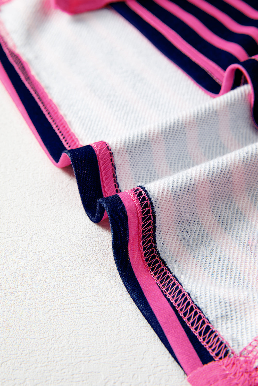 The Everly - Pink Striped Color Block Top