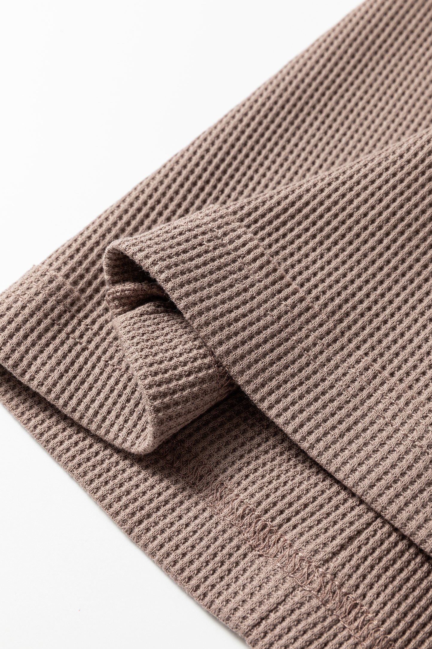 Waffle Knit Asymmetric Top
