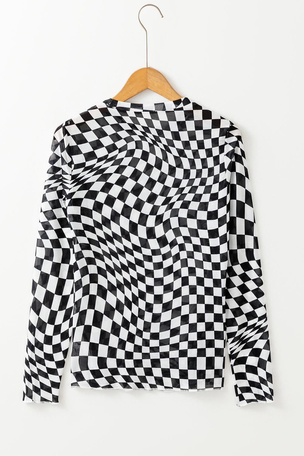 The Ella - Checkered Mesh Top
