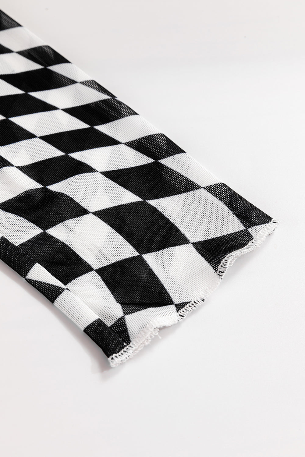 The Ella - Checkered Mesh Top
