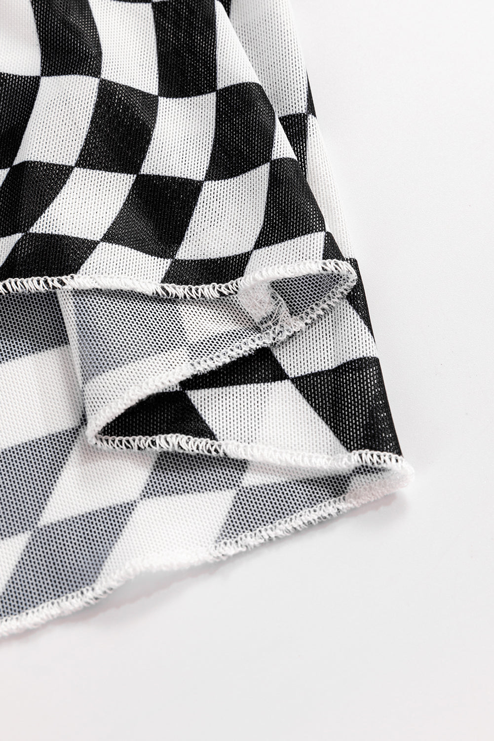 The Ella - Checkered Mesh Top