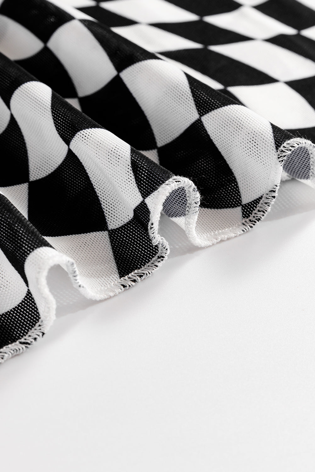 The Ella - Checkered Mesh Top