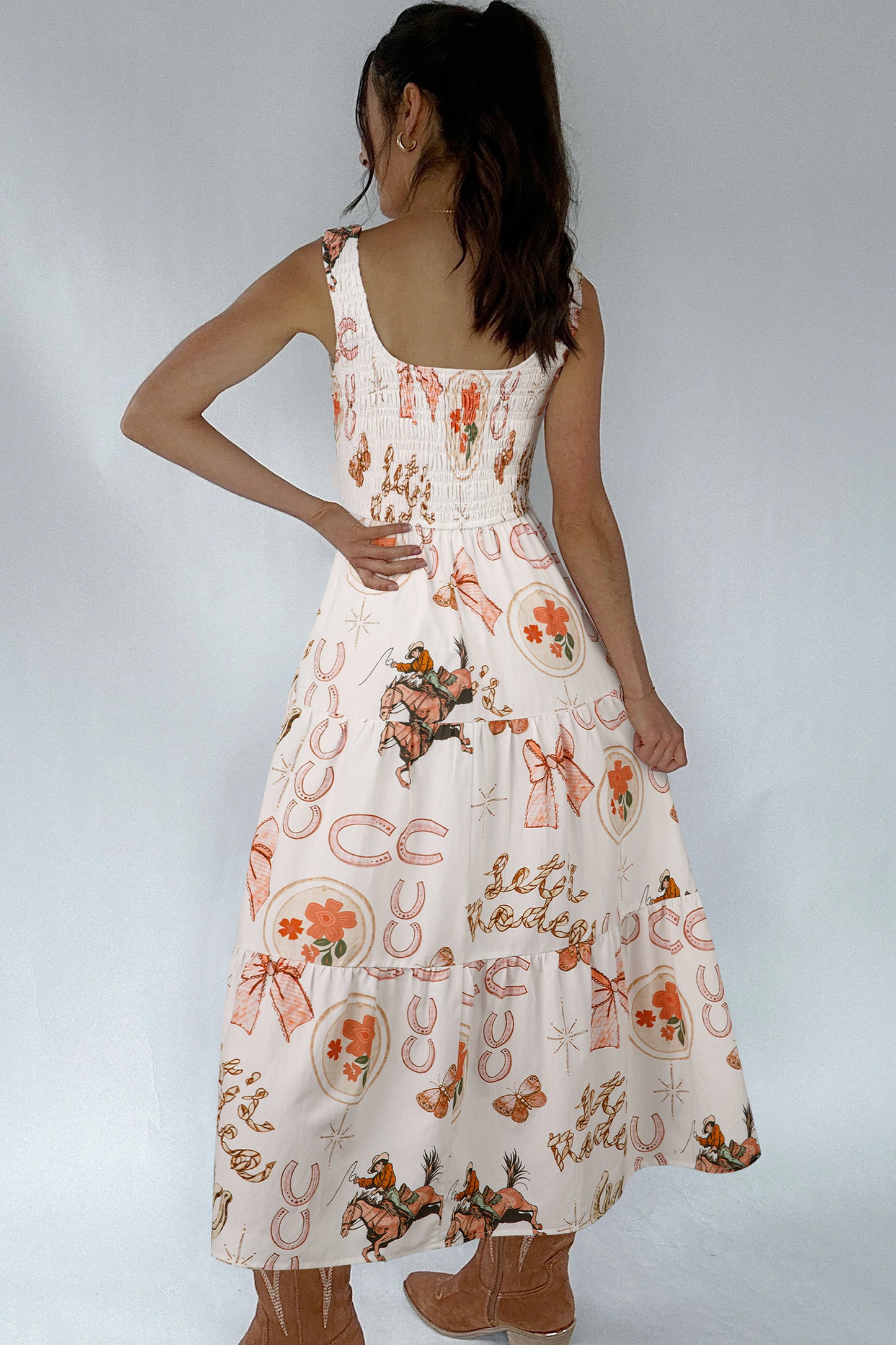 Western Midi Shift Dress