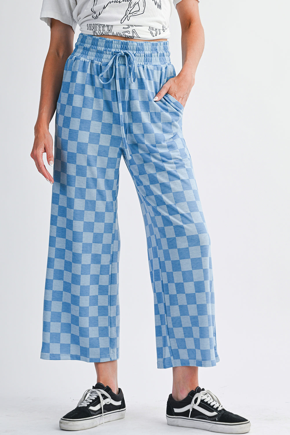 Blue Checkered Pants