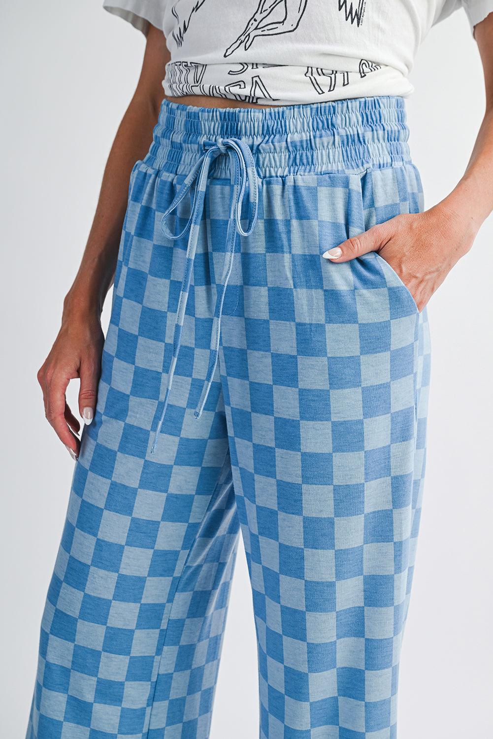 Blue Checkered Pants