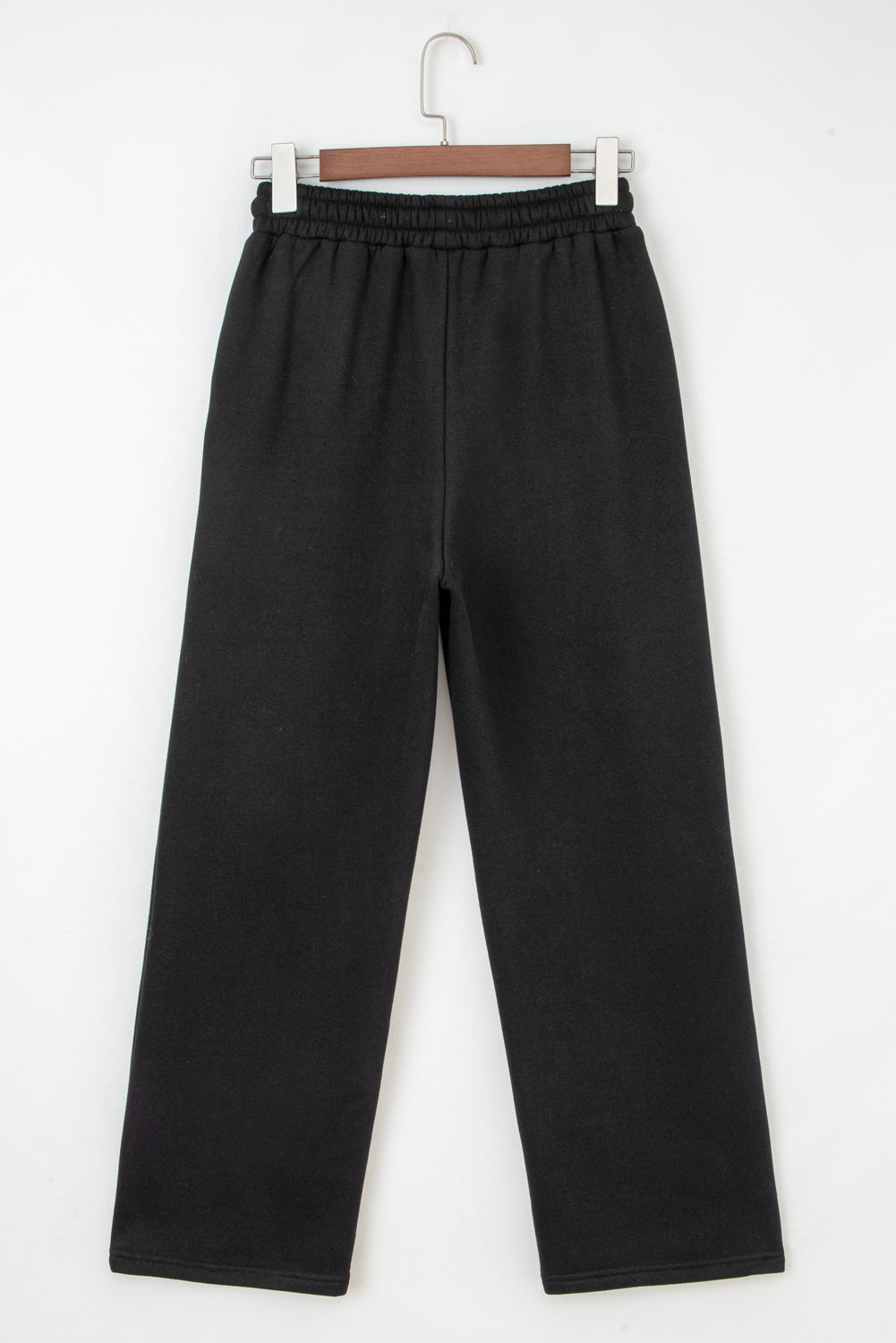 Black Leopard Drawstring Fleece Pants