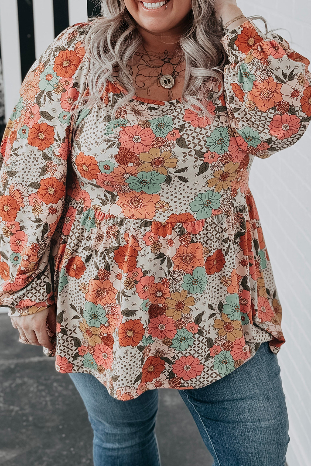 The Caroline - Flower Print Blouse