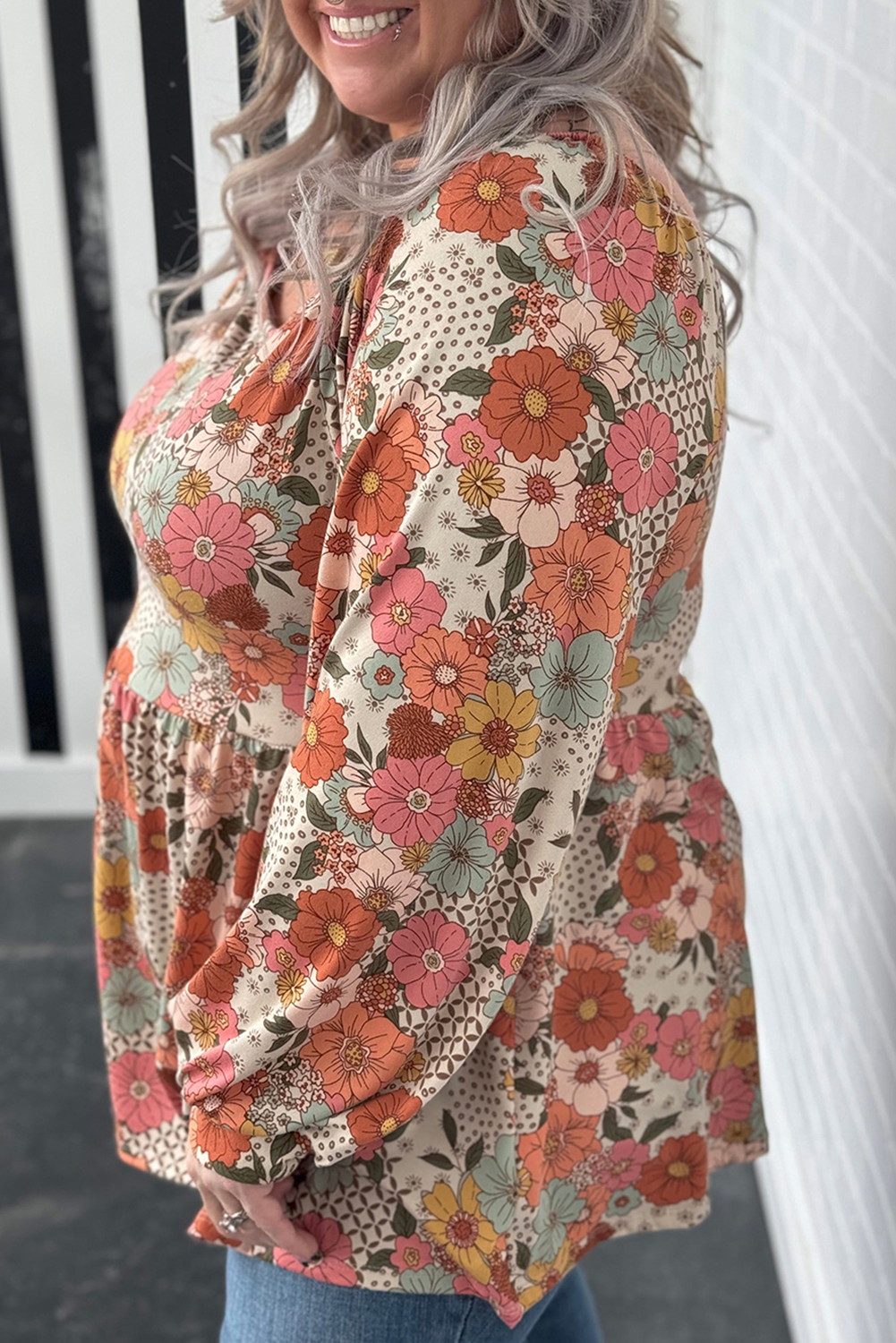 The Caroline - Flower Print Blouse