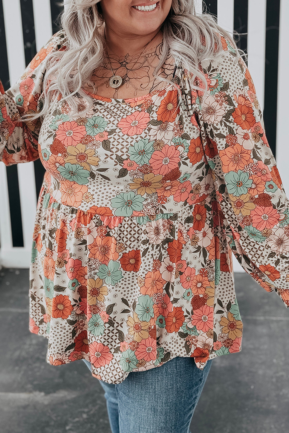 The Caroline - Flower Print Blouse