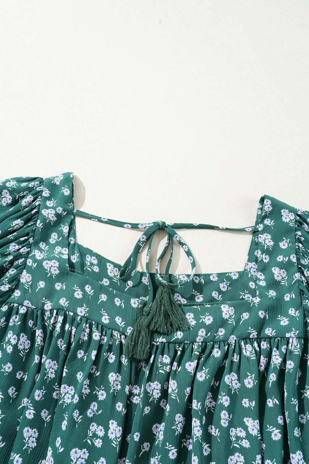 The Ivy - Floral Ruffle Tie Back Blouse