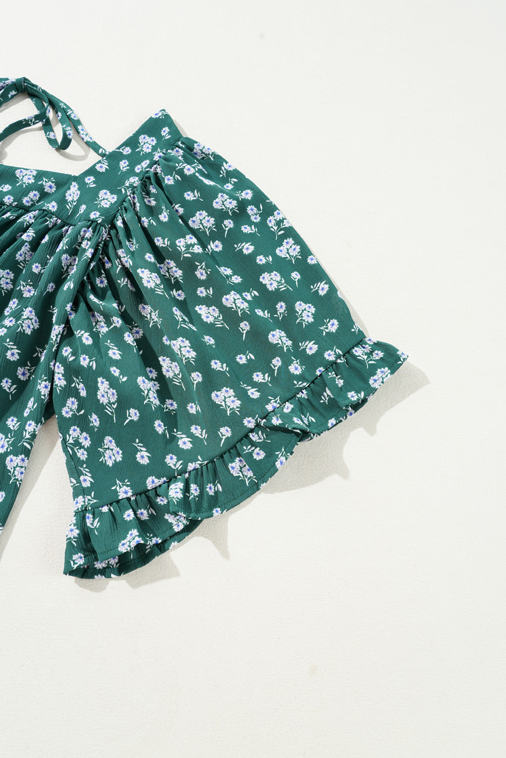 The Ivy - Floral Ruffle Tie Back Blouse