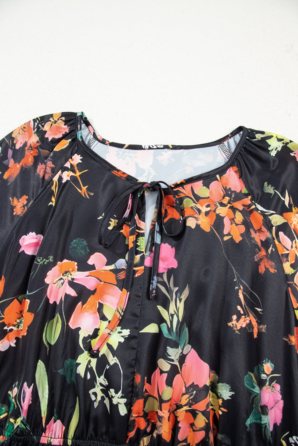 Floral-patterned garment on a white background