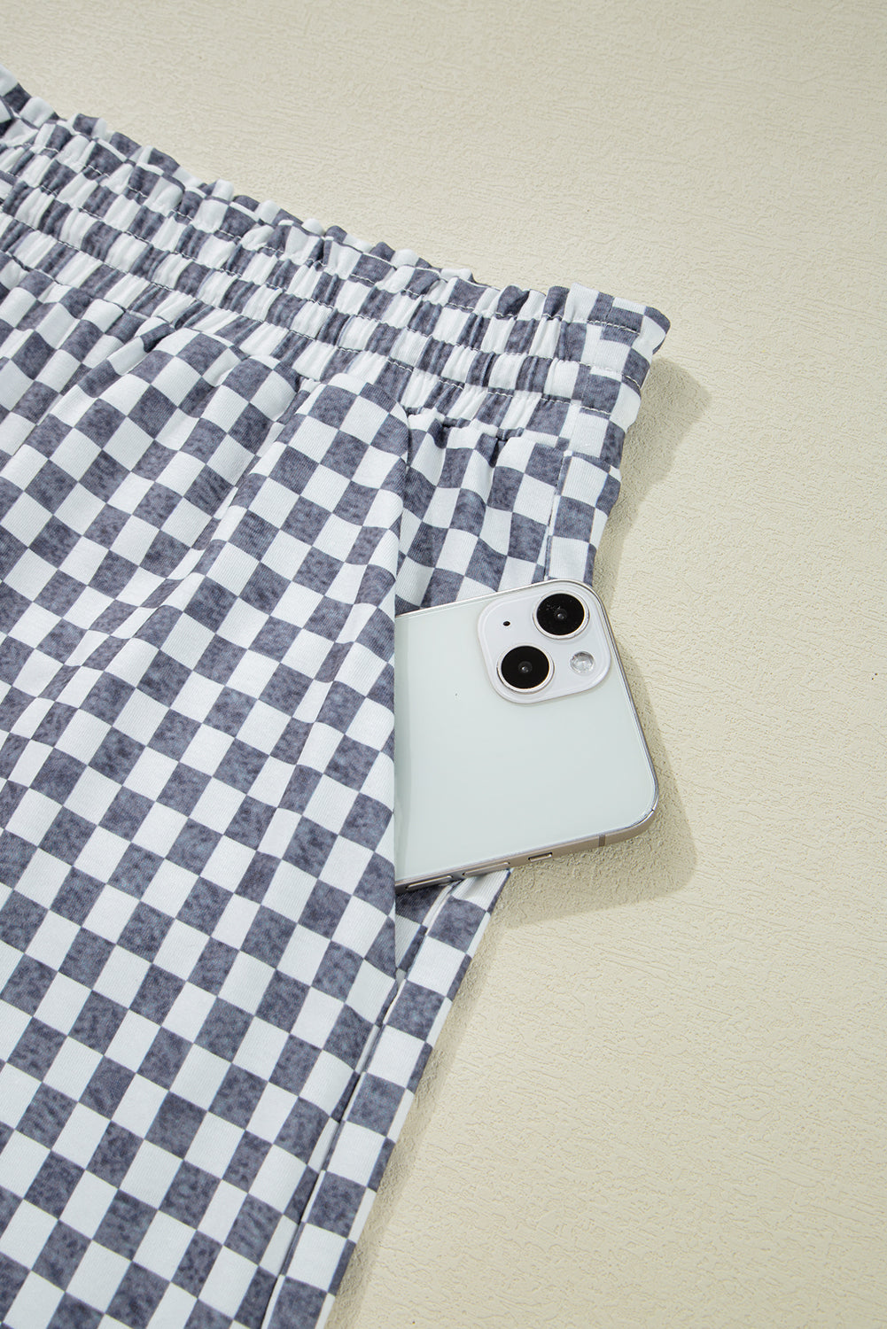 Gray Checkered Shorts