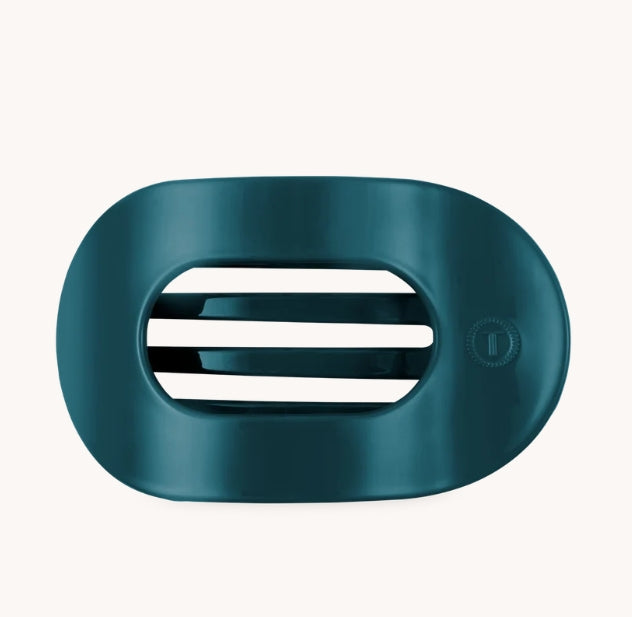 Teleties Teal With It Flat Round Hair Clip