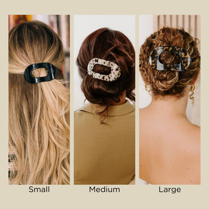 Teleties Blonde Tortoise Flat Round Hair Clip