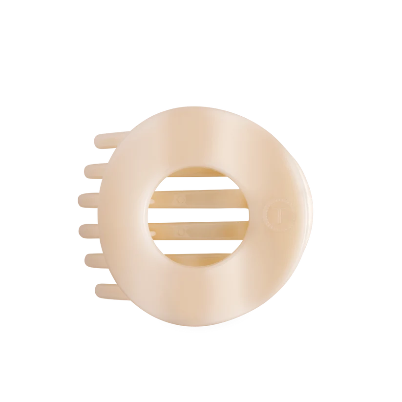 Teleties Almond Beige Flat Circle Hair Clip - Options Available