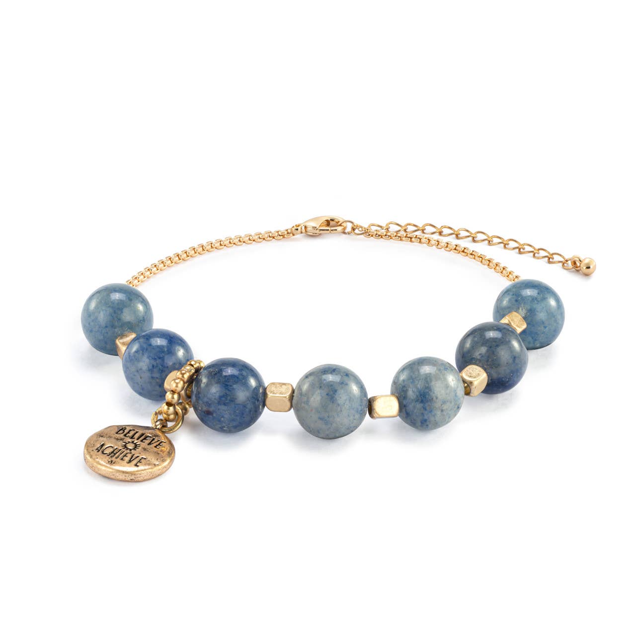 7 Days Tracker Bracelet - Indigo and Gold