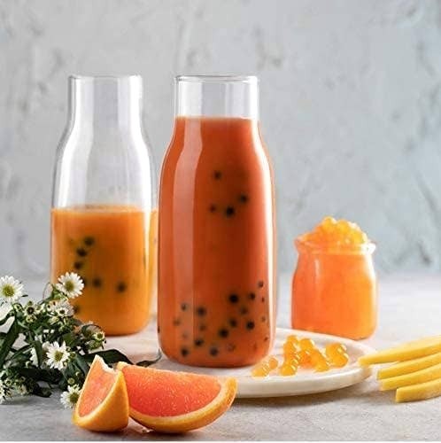 Doodlations Coffee Bar & Boutique Bursting Blueberry Balls in orange juice drinks and dessert topping.