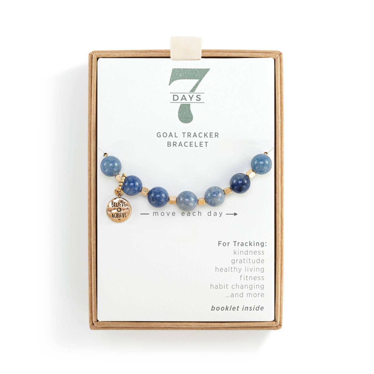 7 Days Tracker Bracelet - Indigo and Gold