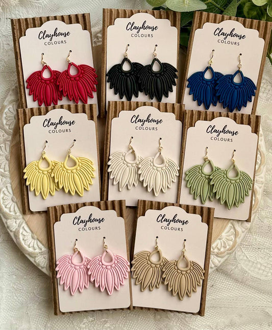 Ornate Clay Earrings - Doodlations Coffee Bar & Boutique
