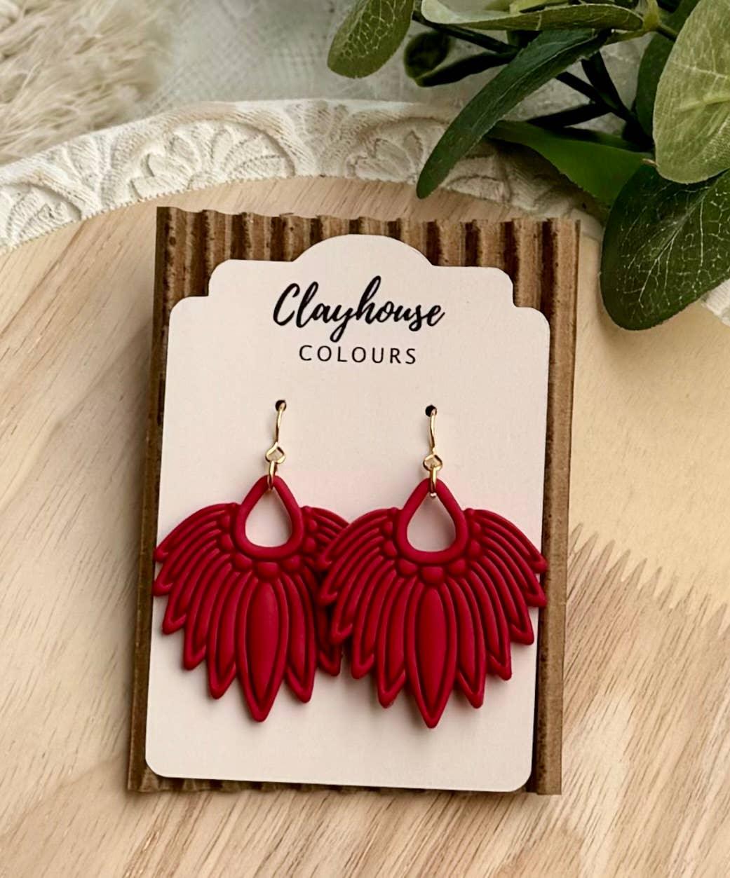 Ornate Clay Earrings - Doodlations Coffee Bar & Boutique