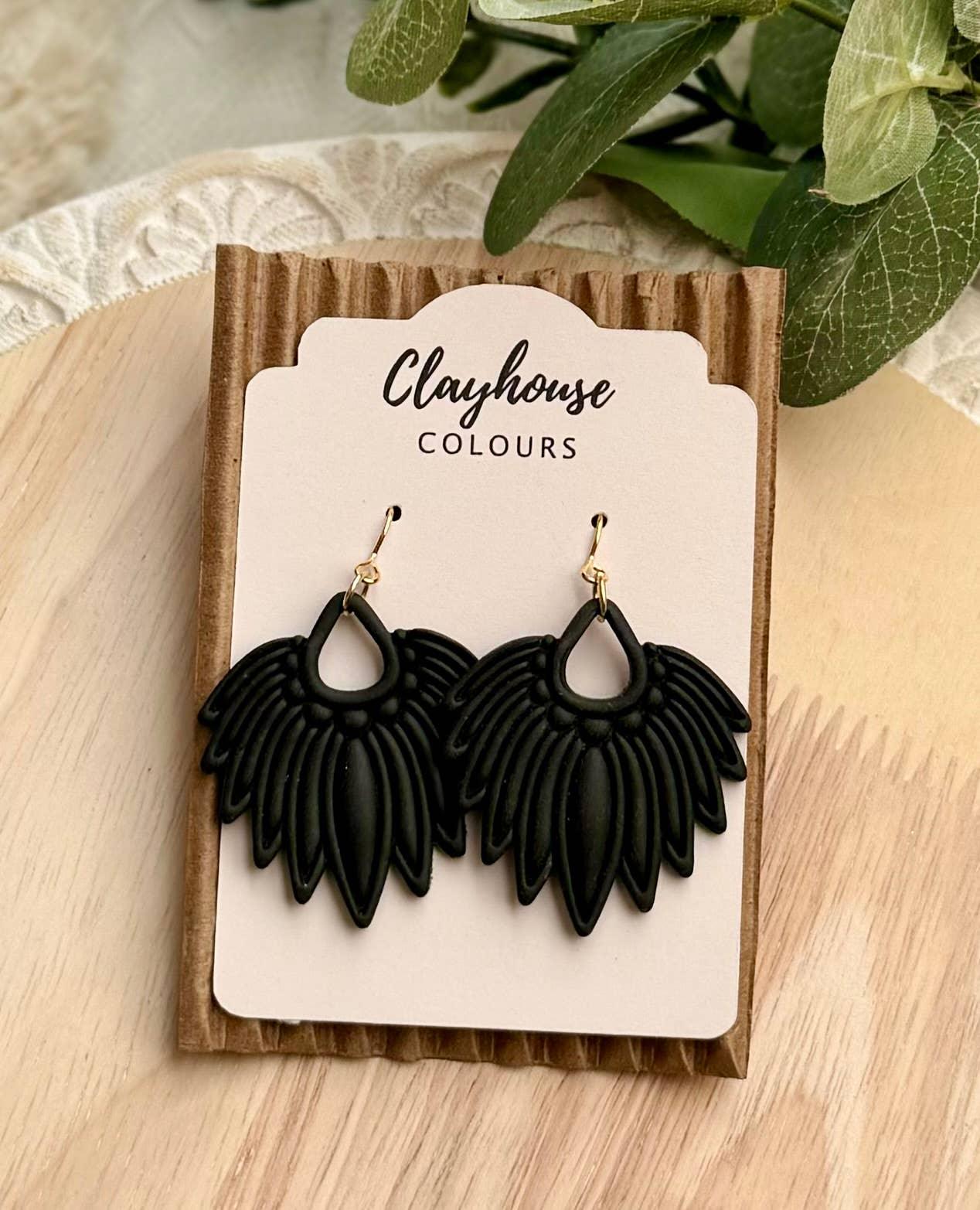 Ornate Clay Earrings - Doodlations Coffee Bar & Boutique