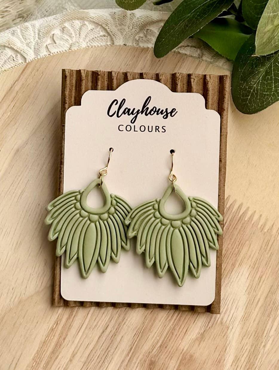 Ornate Clay Earrings - Doodlations Coffee Bar & Boutique