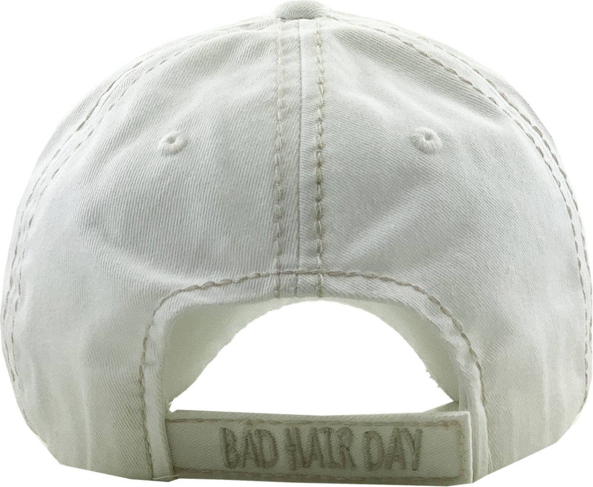 BAD HAIR DAY Distressed Cotton Cap