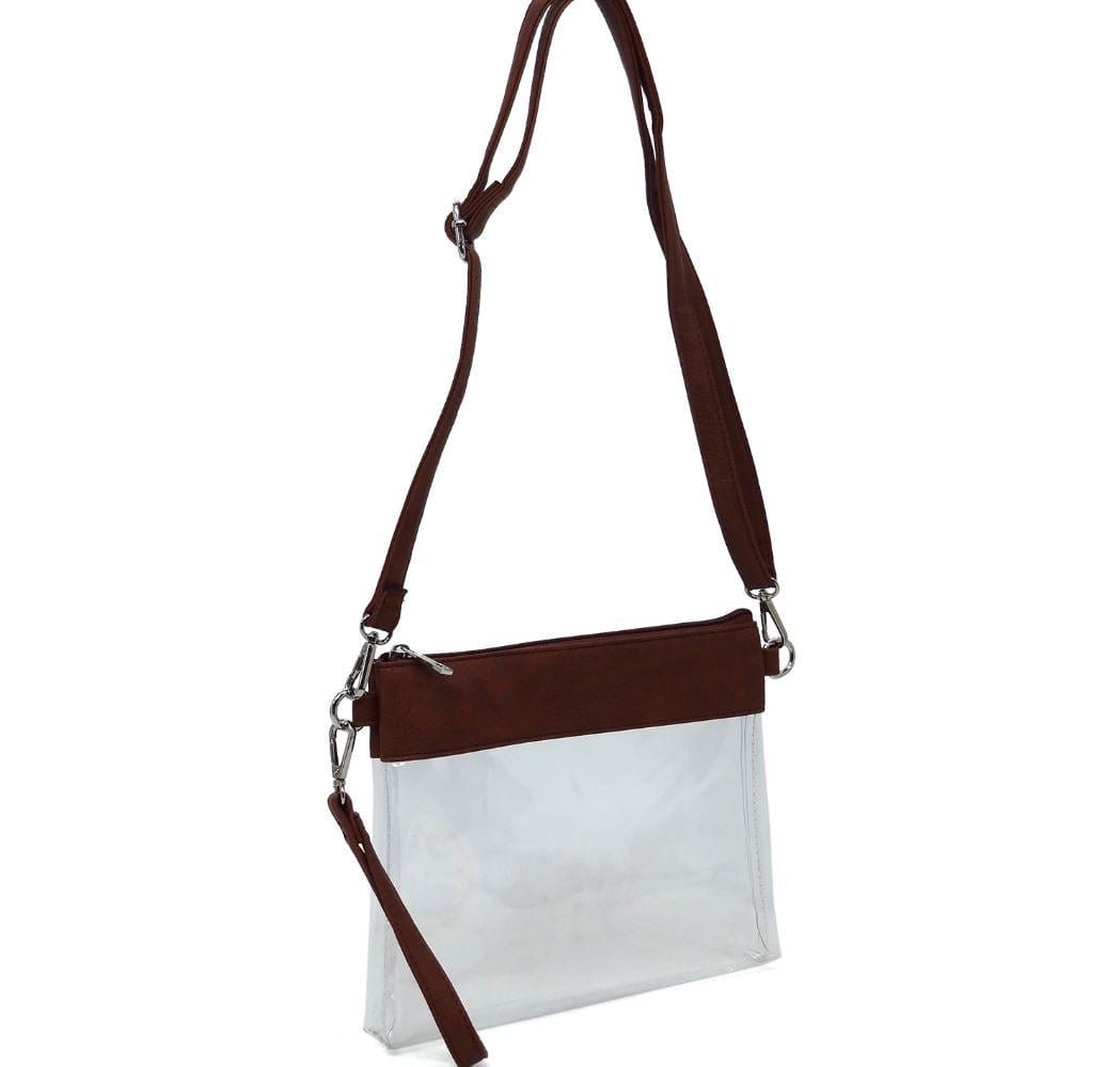 Game Day Clear Crossbody Bag/Clutch - Champagne Gold