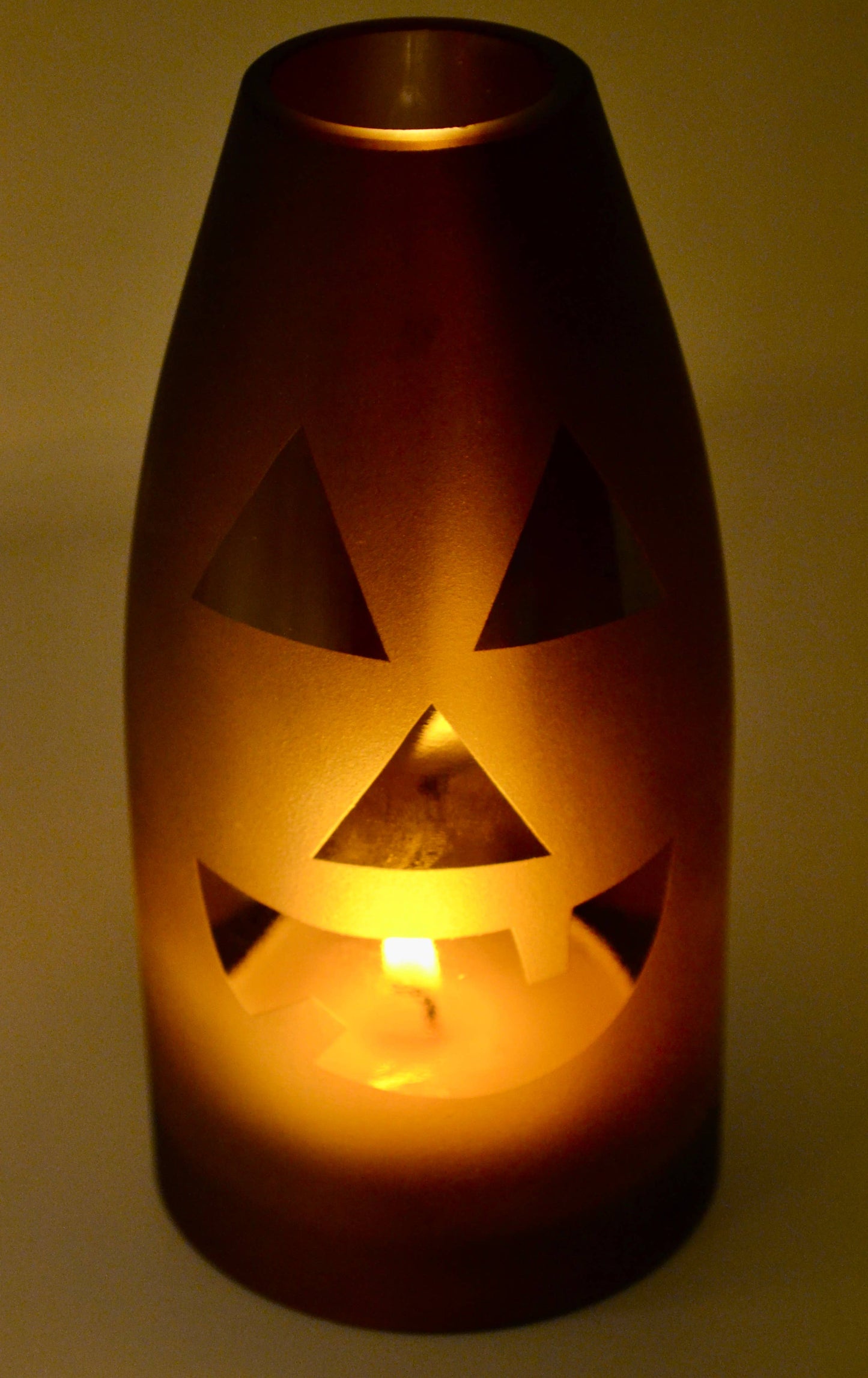 Halloween Candle Covers Made from Recycled Bottles