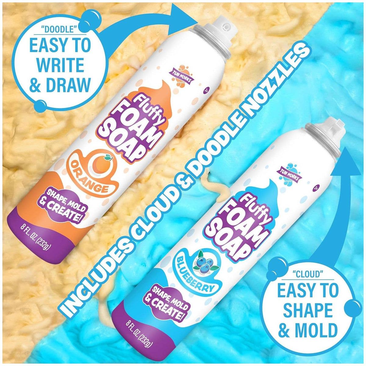 Tub Works® Fluffy Foam Soap - Options Available